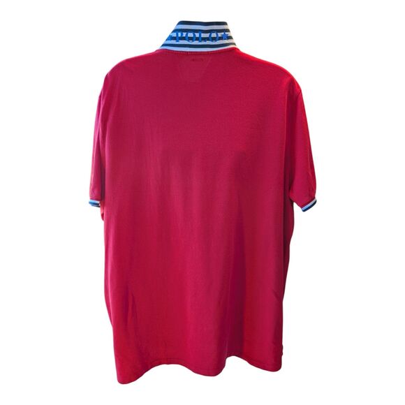 Polo Ralph Lauren Classics Red Black White Shirt Rubber Logo XXL Sleeve Spellout - Picture 2 of 11